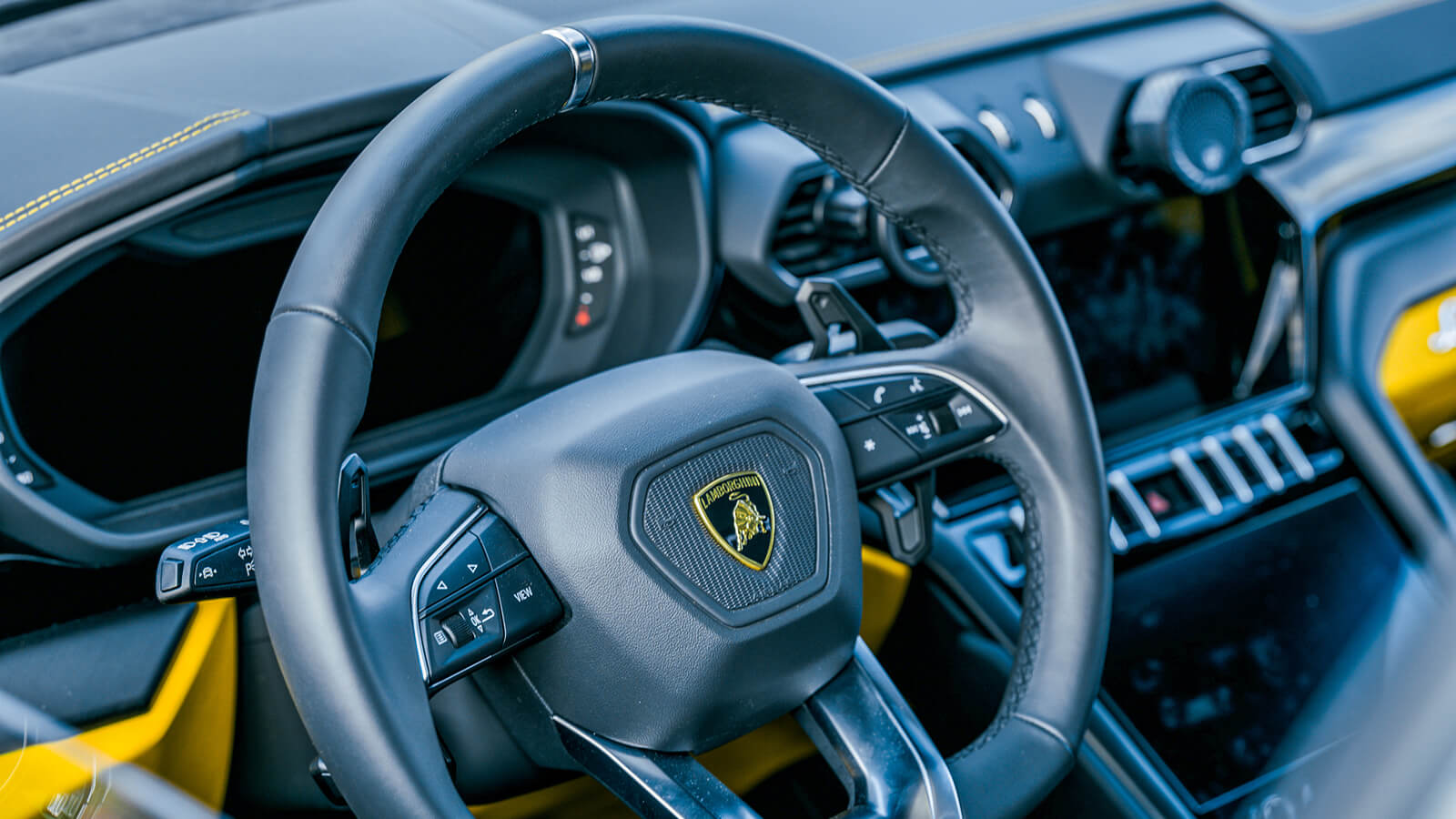 Yellow Lamborghini Urus